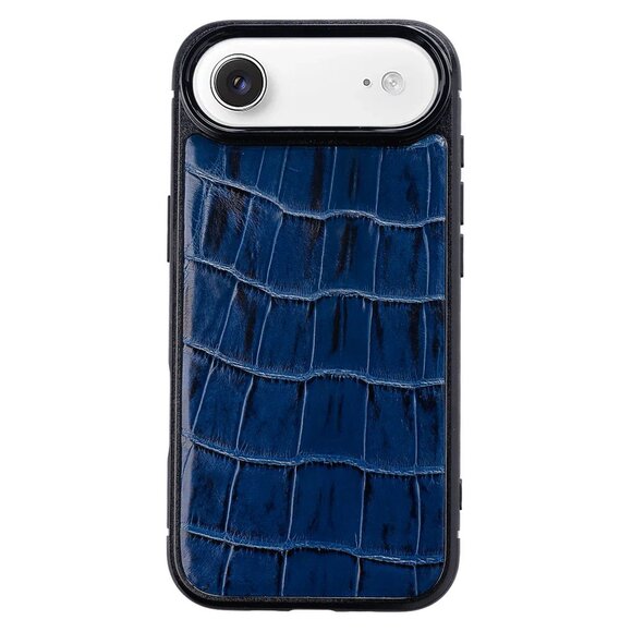 Bold Blue Reefs Alligator Leather iPhone 17 Air Case • MagSafe Ready - Picture 1 of 3